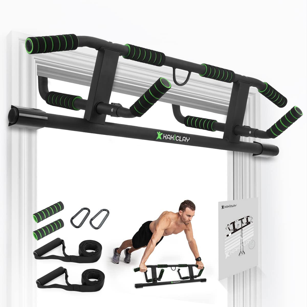 KAKICLAY Multi-Grip Pull Up Bar