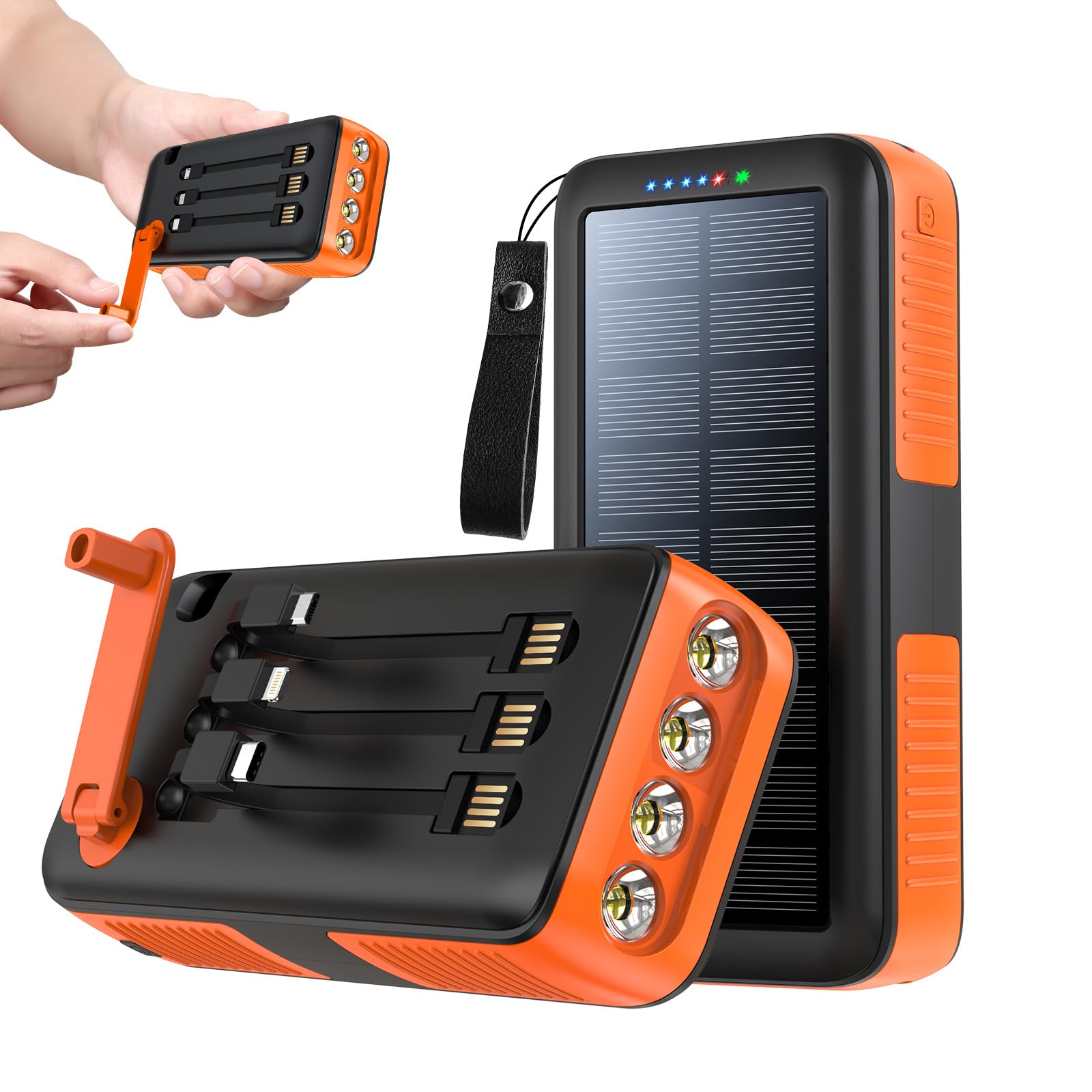 boogostore Solar Hand Crank Charger