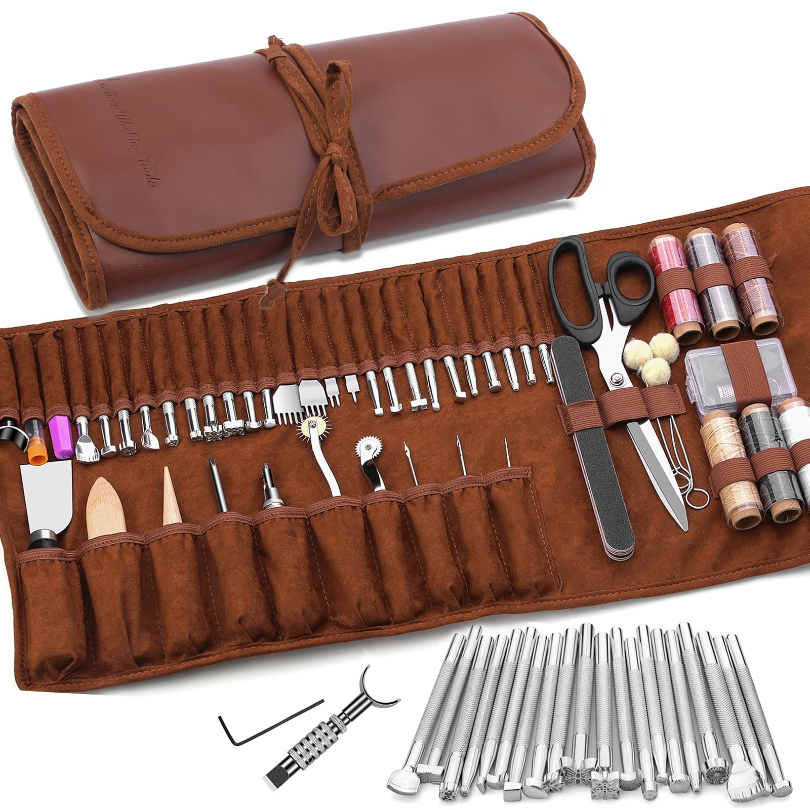 TLKKUE Leather Craft Tools Kit